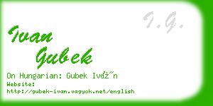 ivan gubek business card